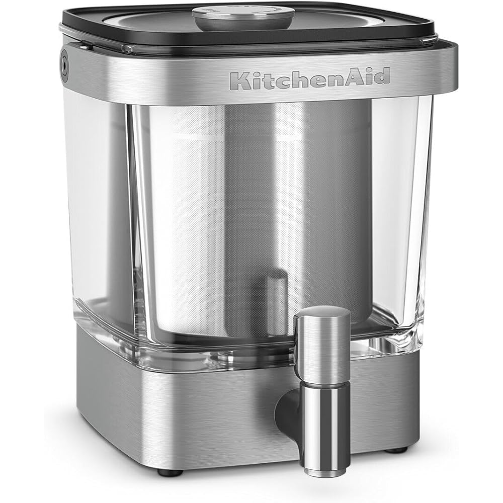 KitchenAid KCM5912SX Cold Brew Coffee Maker 38 Ounce Brushed Stainless Steel : Home & Kitchen