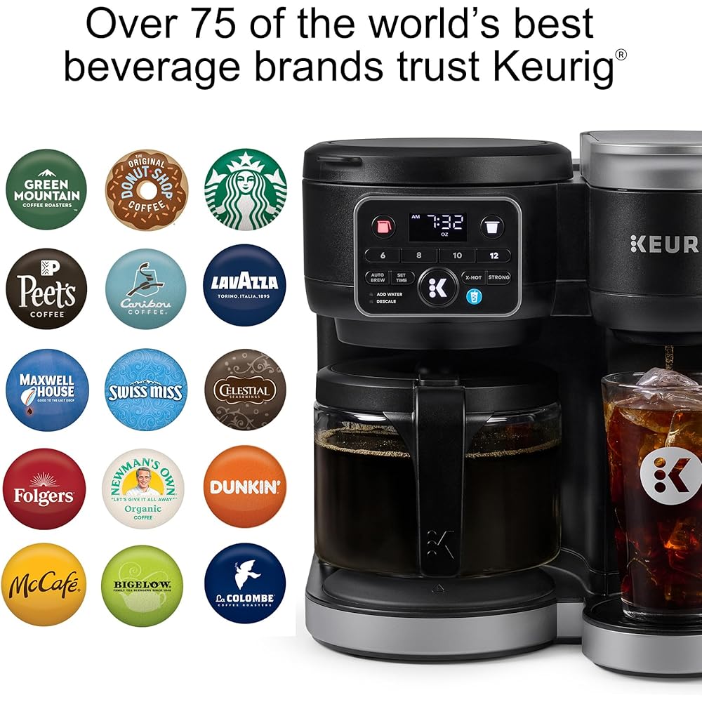 Keurig K-Duo Hot & Iced Single Serve & Carafe Coffee Maker, MultiStream Technology, 72oz Reservoir (Gen 2): Home & Kitchen