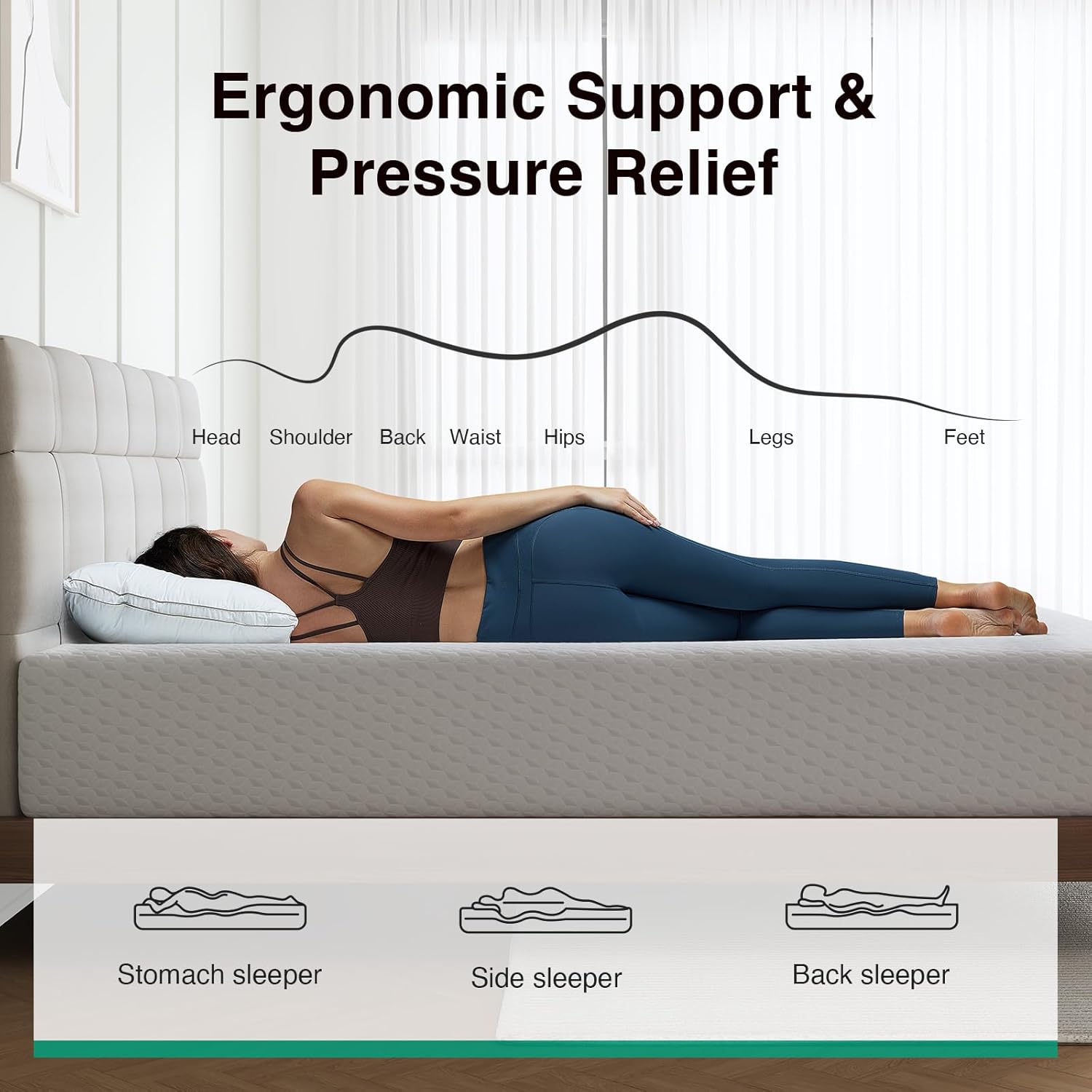 Novilla 12 Inch Mattress Queen Size, Queen Mattresses in a Box with Memory Comfort Foam & High-Density Support Foam for Refreshed Sleep & Pressure Relief with Edge Support Medium Firm : Home & Kitchen