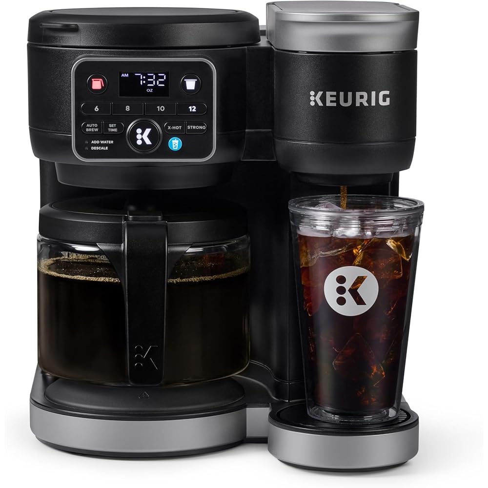 Keurig K-Duo Hot & Iced Single Serve & Carafe Coffee Maker, MultiStream Technology, 72oz Reservoir (Gen 2): Home & Kitchen