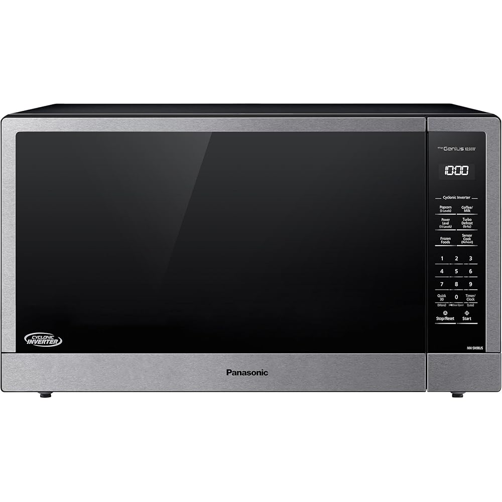 Panasonic NN-SN98JS Microwave Oven Stainless Steel Countertop/Built-In with Inverter Technology and Genius Sensor, 2.2 Cubic Foot