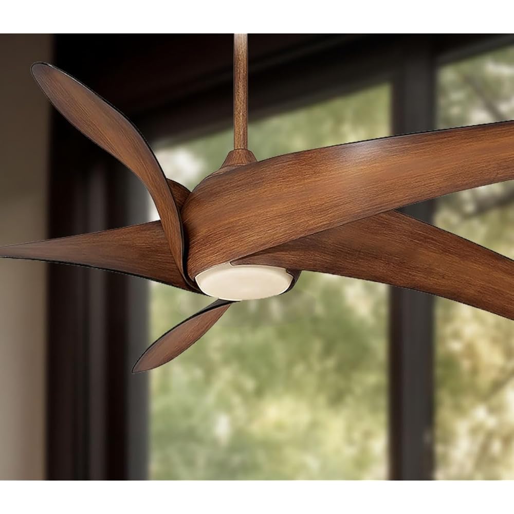 MINKA-AIRE F905L-DK Artemis XL5 62 Inch Ceiling Fan with LED Light and DC Motor in Distressed Koa Finish : Tools & Home Improvement