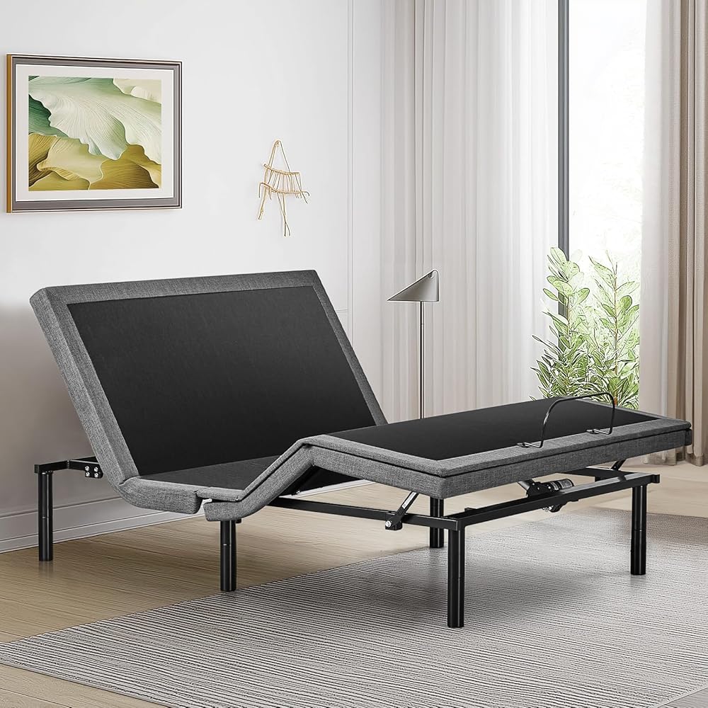 Sweetcrispy Queen Adjustable Bed Frame, Ergonomic Electric Bed Base with Wireless Remote and 2 USB Ports, Head and Foot Incline, Zero Gravity Bed, Anti-Snore, Easy Assembly : Home & Kitchen