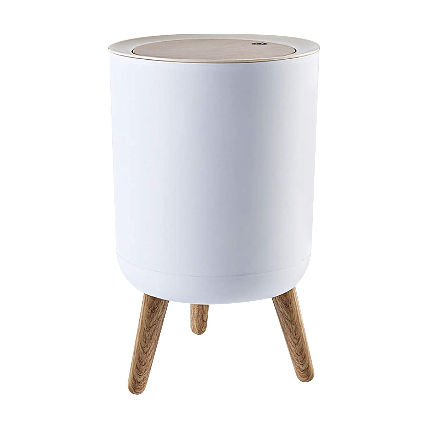 Trash can,7Liter/1.8 Gallon Garbage can with Press top Lid,Nordic Modern Waste Basket,Plastic Trash bin Suitable for Kitchen, Bathroom, Bedroom, Living Room, Office, Outdoor,Dog Proof Trash can…… : Home & Kitchen