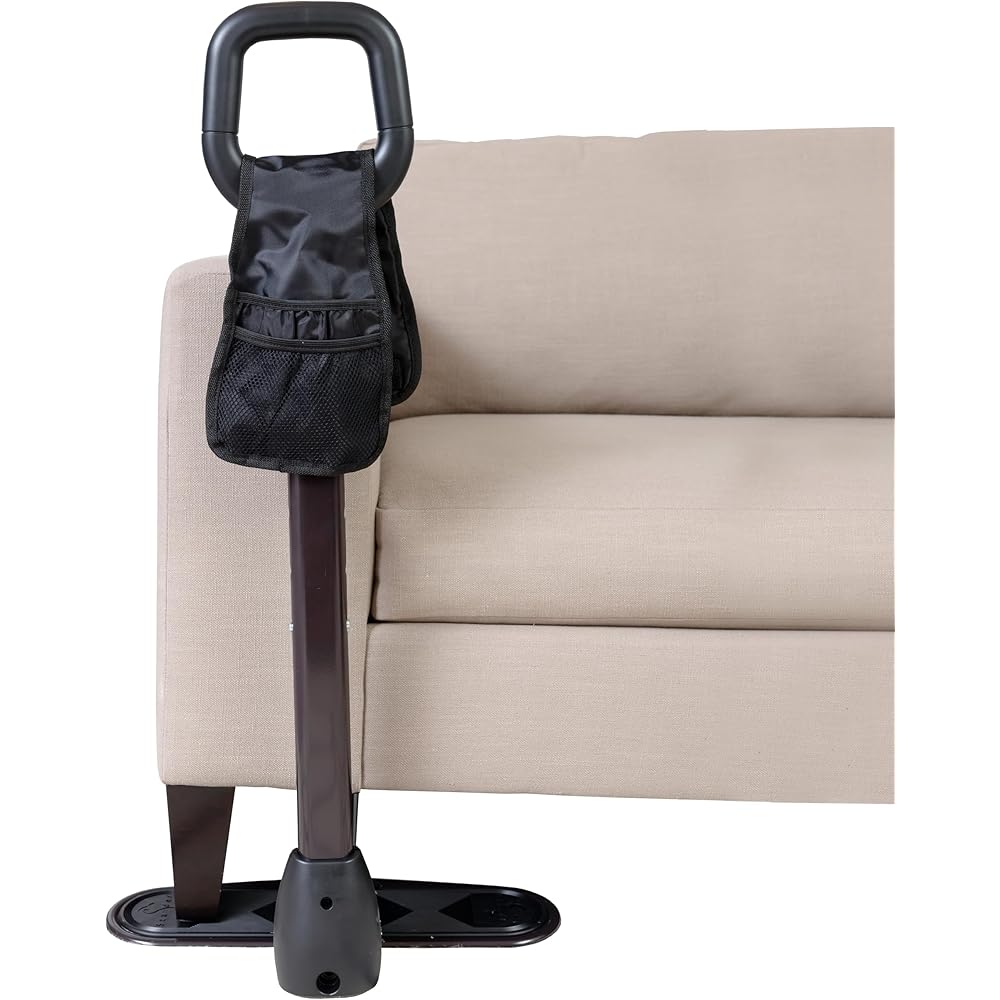 Stander CouchCane, Standing Assistance Aid for Adults, Seniors, and Elderly, Chair Lift Assist, Standup Support, Adjustable Mobility Couch Rails, with Safety Grab Bar Handle and Organizer Pouch : Health & Household