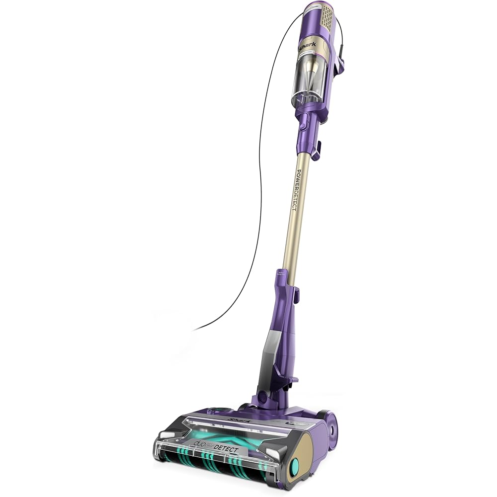 - Shark POWERDETECT Ultra-Light Corded Stick Vacuum with DuoClean Technology, Self-Cleaning Brushroll for No Hair Wrap, Anti-Allergen Complete Seal, and Odor Neutralizer Technology, HZ4002