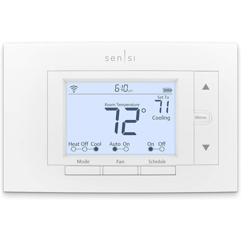 Emerson Sensi Wi-Fi Smart Thermostat for Smart Home, Pro Version, Works with Alexa, Energy Star Certified -