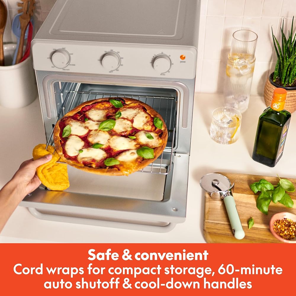 bella Air Fry Toaster Oven, 7 Preset Cooking Options, Dishwasher-Safe EverGood Coated Trays Included, 60-Minute Auto Shutoff w Audible Timer, Power Indicator Light, 1700 Watt, Oatmilk: Home & Kitchen