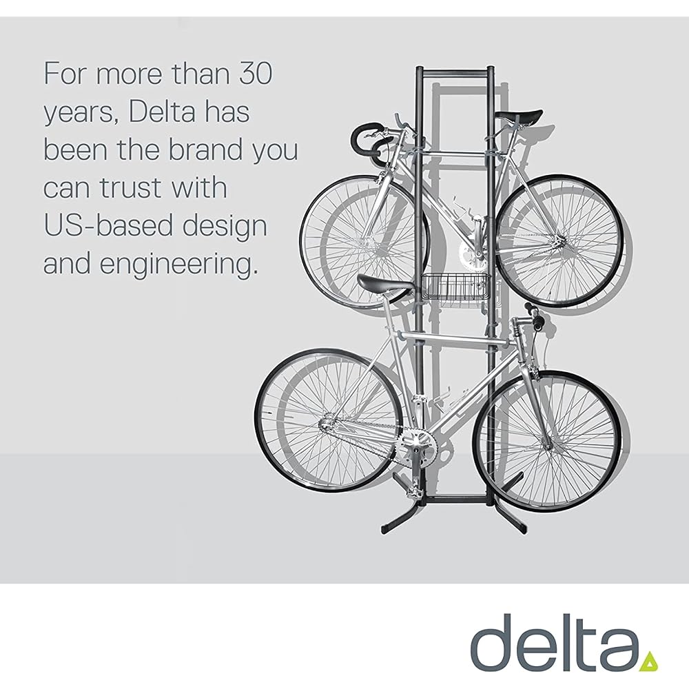 Standing Bike Rack by Delta Cycle - Tool-Free Adjustable Bike Floor Stand for Mountain, Fat Tire, Road Bikes, Freestanding Bike Stand for Garage Parking : Tools & Home Improvement