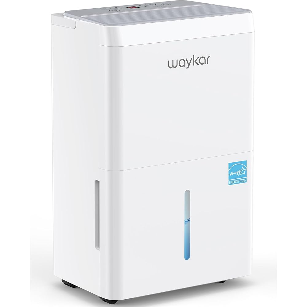 - Waykar 120 Pint Energy Star Dehumidifier for Home, Basement, Large Rooms up to 6,000 Sq. Ft. - Auto Defrost, Ultra Quiet(40 dB), Auto Comfort Mode, with Drain Hose & Water Tank