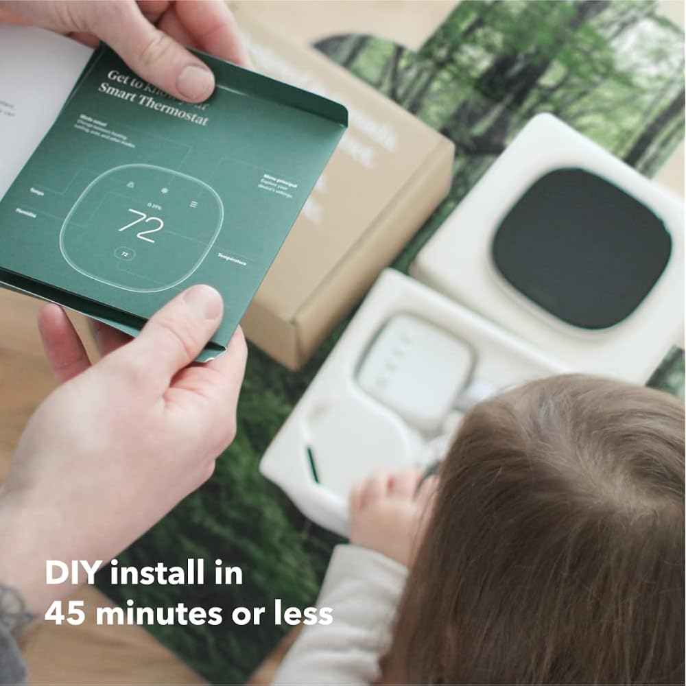 ecobee Smart Thermostat Enhanced - Programmable Wifi Thermostat - Works with Siri, Alexa, Google Assistant - Energy Star Certified - Smart Home -