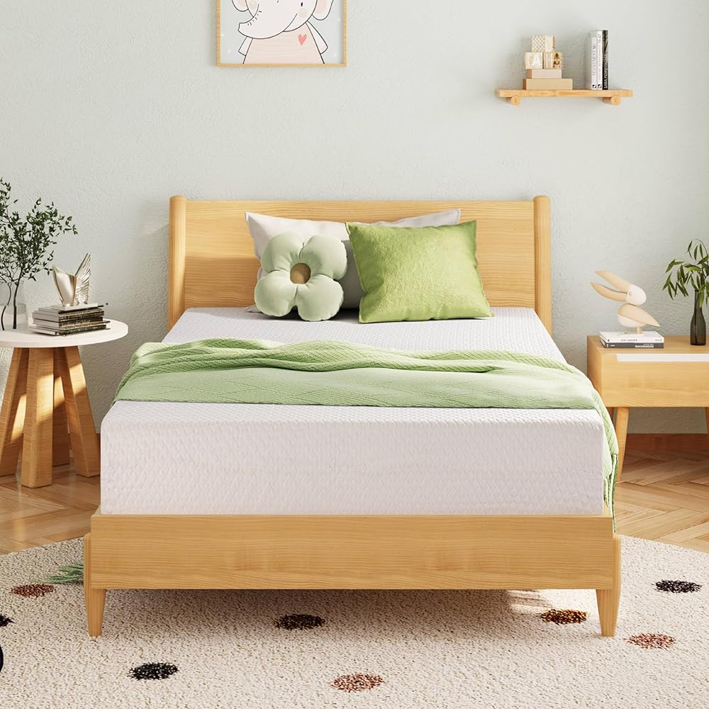 EGOHOME Full Size Memory Foam Mattress, 8 Inch Bed Mattress in A Box with Cooling Green Tea Gel, Pressure Relief with Medium Firm Support, CertiPUR-US Certified, 75''L x 54''W, 37.3 pounds White : Home & Kitchen