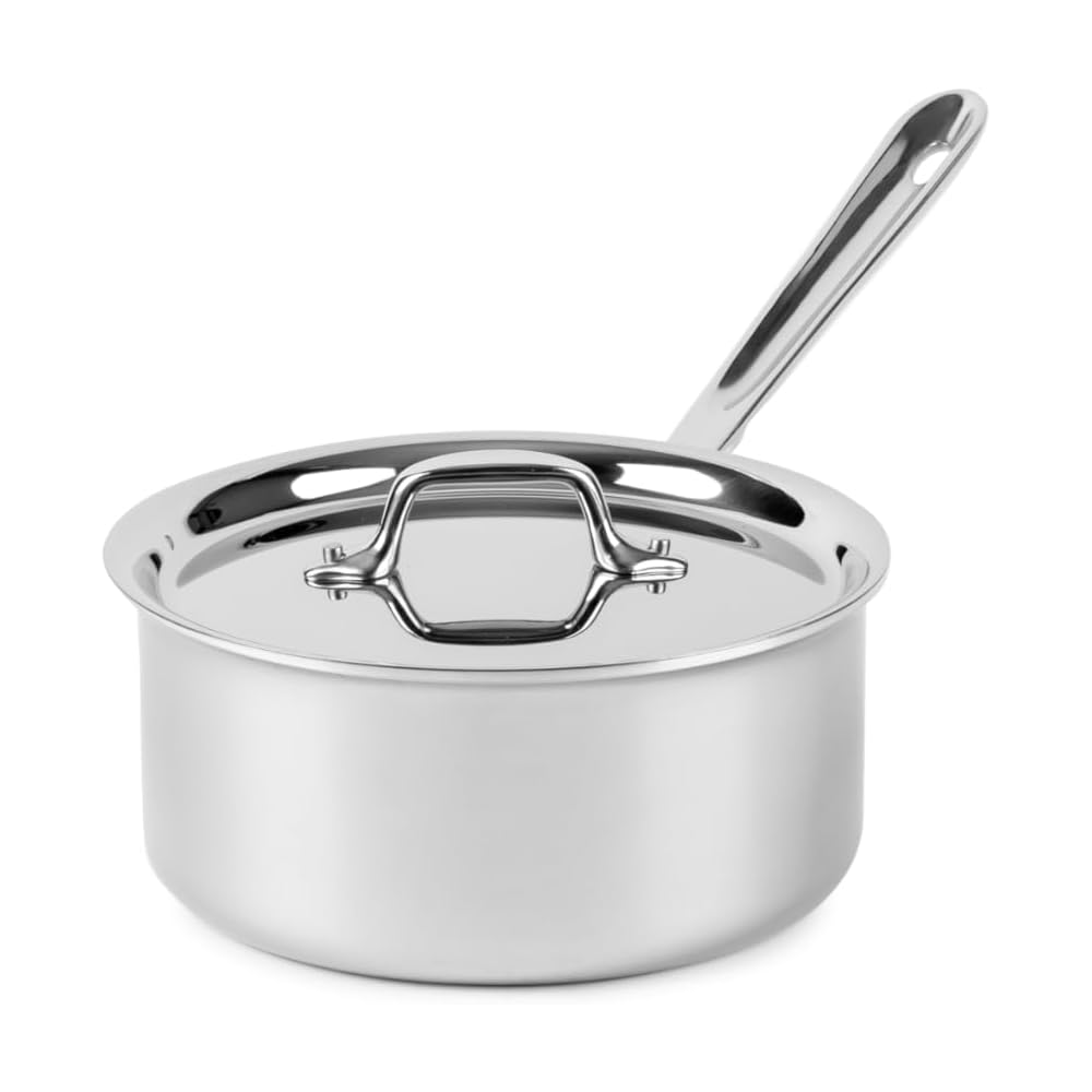 All-Clad D3 3-Ply Stainless Steel Sauce Pan with Lid 3 Quart, Induction, Oven Broiler Safe 600F, Multipurpose, Compatible w/ All Cooktops, For Restaurant or Home Kitchen, Pots & Pans, Cookware, Silver: Home & Kitchen