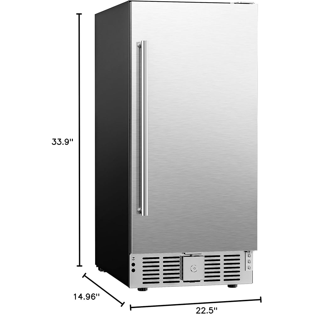 EUHOMY Beverage Refrigerator 15 Inch, Under Counter 127 Can Beverage Fridge with Stainless Steel Door, Beverage Cooler Built-in and Undercounter Drink Fridge - Soda Cola : Appliances