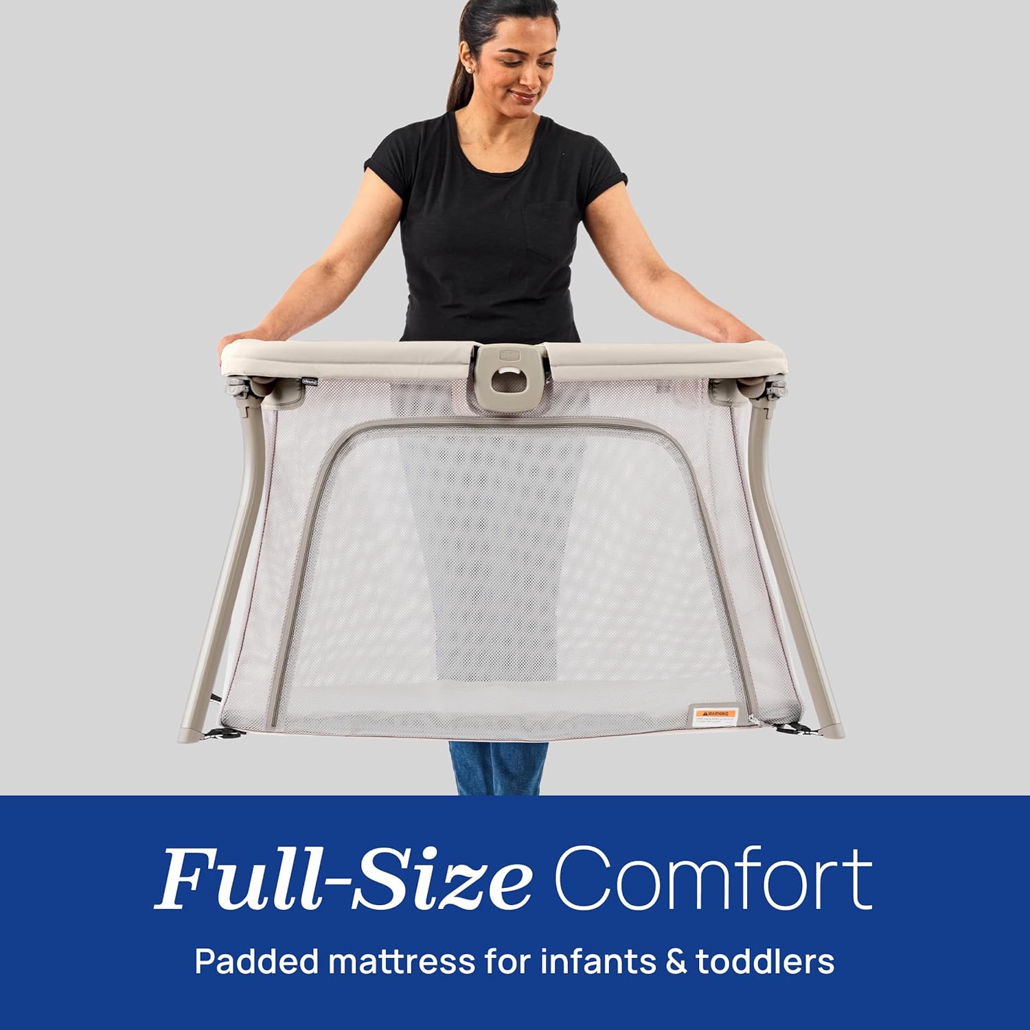 : Chicco Alfa Lite Lightweight Travel Playard, Portable Playpen for Babies and Toddlers, Snap-Open/Compact Fold Design, 13 lbs., Baby Travel Essential | Dove/Beige : Baby