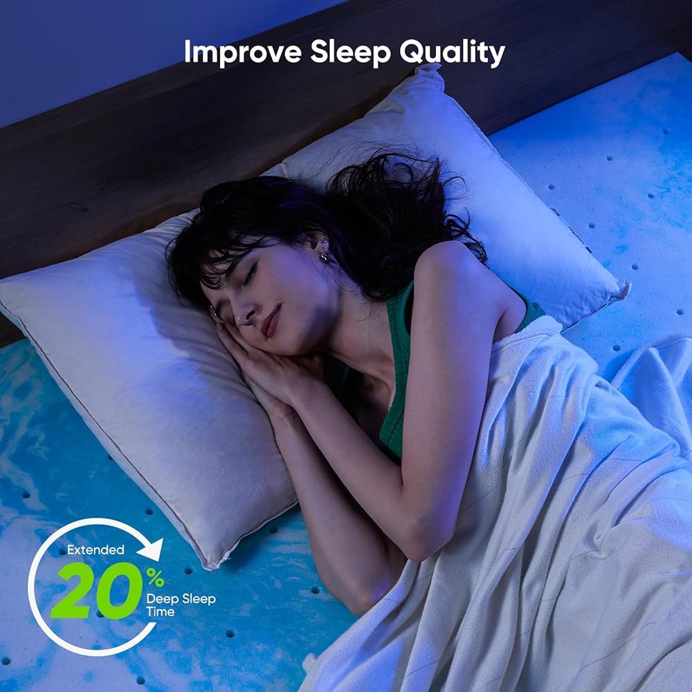 Marsail 3-inch King Memory Foam Mattress Topper, Gel Infused Cooling, Soft for Sleeper Sofa, RV, Camper, CertiPUR-US Certified : Home & Kitchen