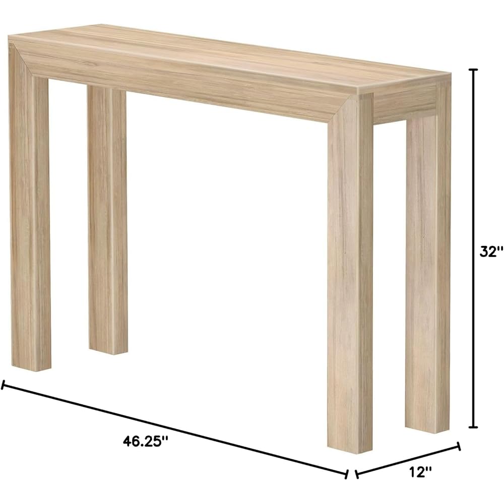 Plank+Beam Modern Solid Wood Console Table, 46.25 Inch, Sofa Table, Narrow Entryway Table for Hallway, Behind The Couch, Living Room, Foyer, Easy Assembly, Blonde : Home & Kitchen