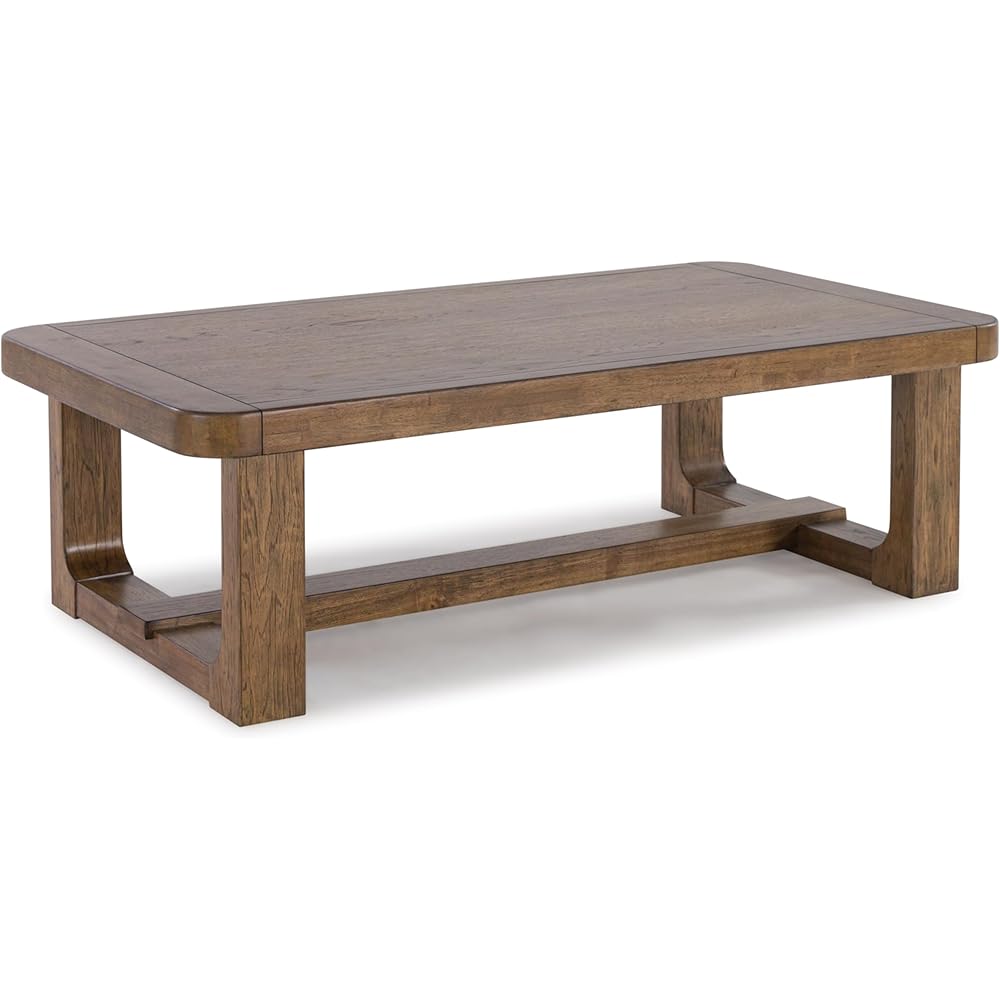 Signature Design by Ashley Cabalynn Traditional Farmhouse Coffee Table, Brown : Home & Kitchen