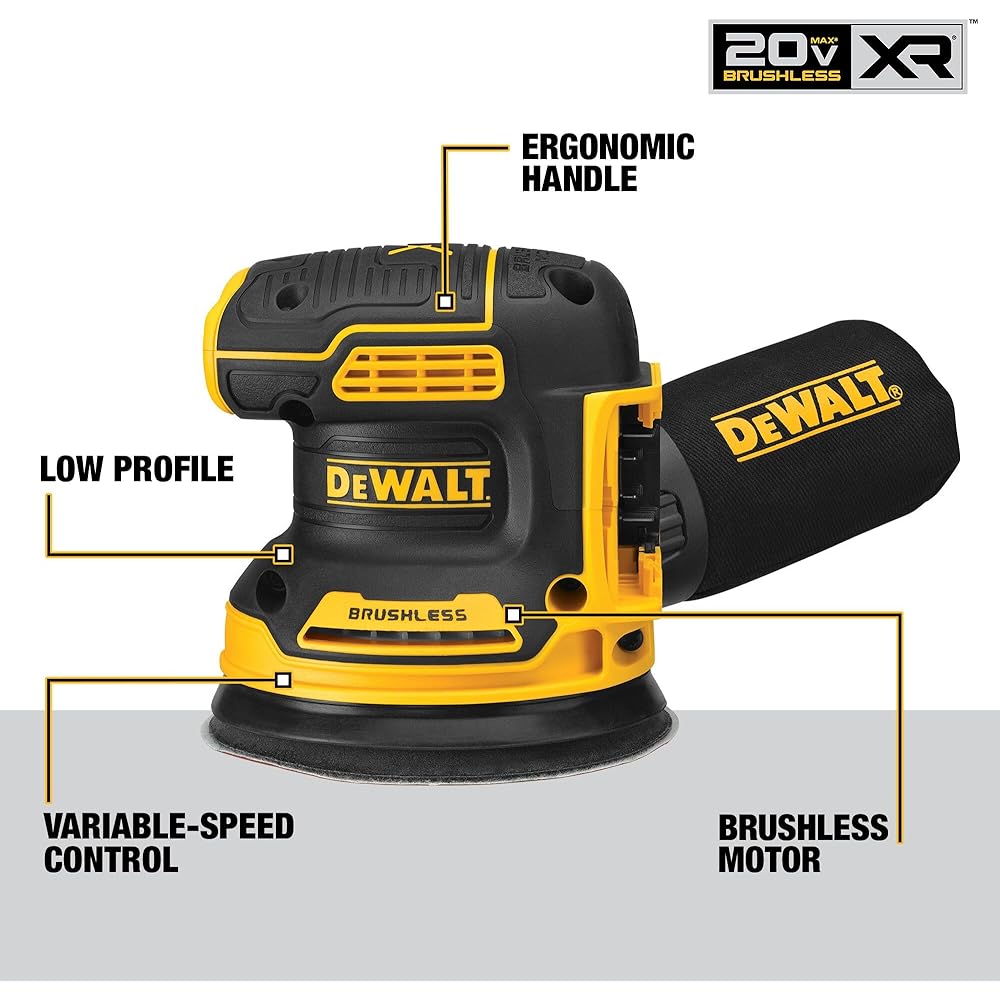 DEWALT 20V MAX Orbital Sander, Tool Only (DCW210B) -