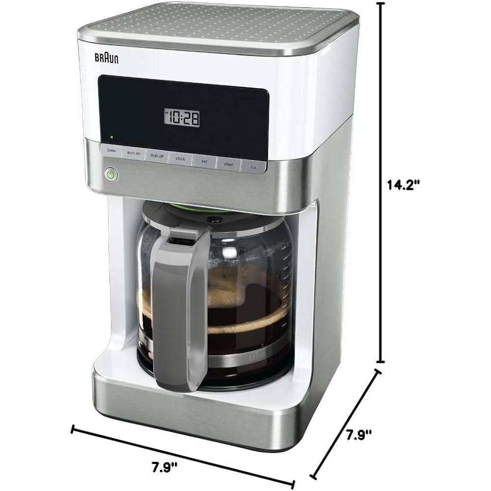 Braun KF6050WH BrewSense Drip Coffee Maker, White: Home & Kitchen
