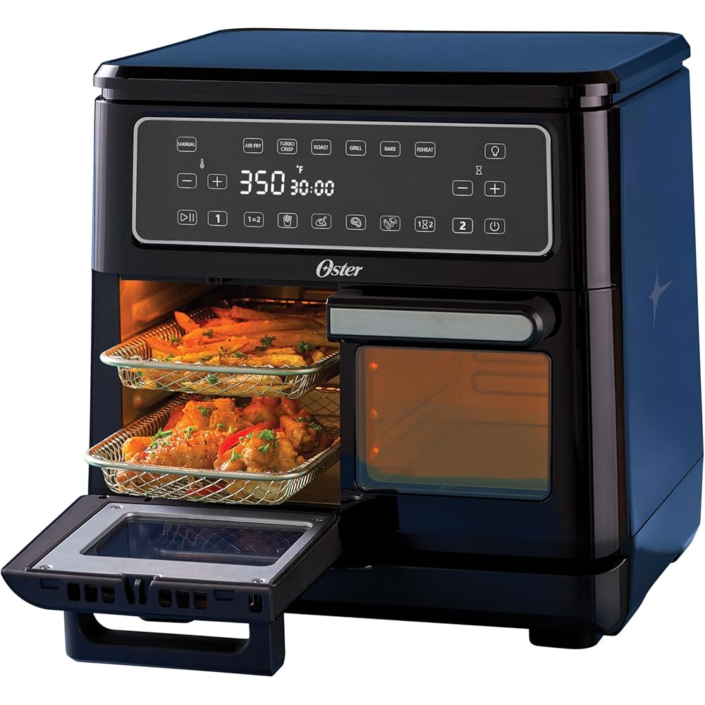 Oster 11-Quart Flex Air Fryer Oven Dual Air Fryer with 2 Cooking Zones Double with 6 Cooking Functions Large with 2 Frying Baskets : Home & Kitchen