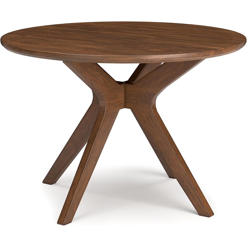 - Signature Design by Ashley Lyncott Traditional Round Dining Room Table, Seats up to 4, Brown - Tables