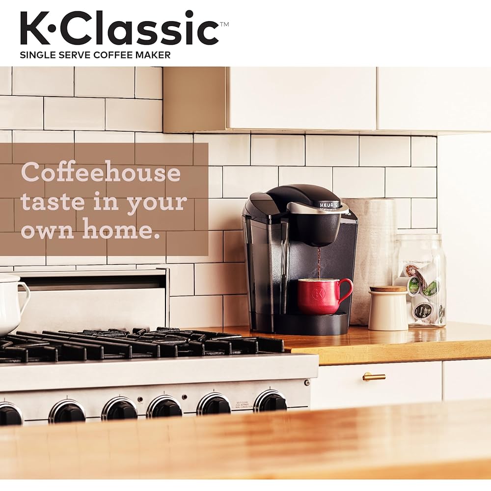 Keurig K-Classic Single Serve K-Cup Pod Coffee Maker, with 3 Brew Sizes, 48oz Removable Reservoir, Black: Home & Kitchen