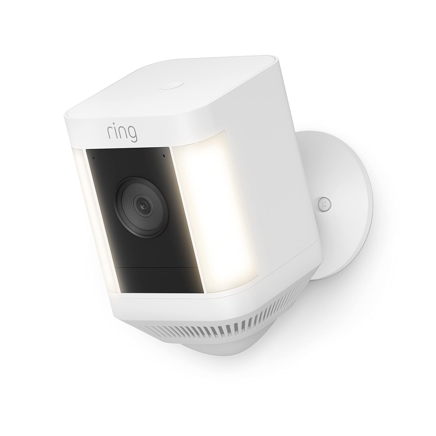 Amazon Official: Introducing Ring Spotlight Cam Plus, Battery | Two-Way Talk, Color Night Vision, and Security Siren (2022 release) - White