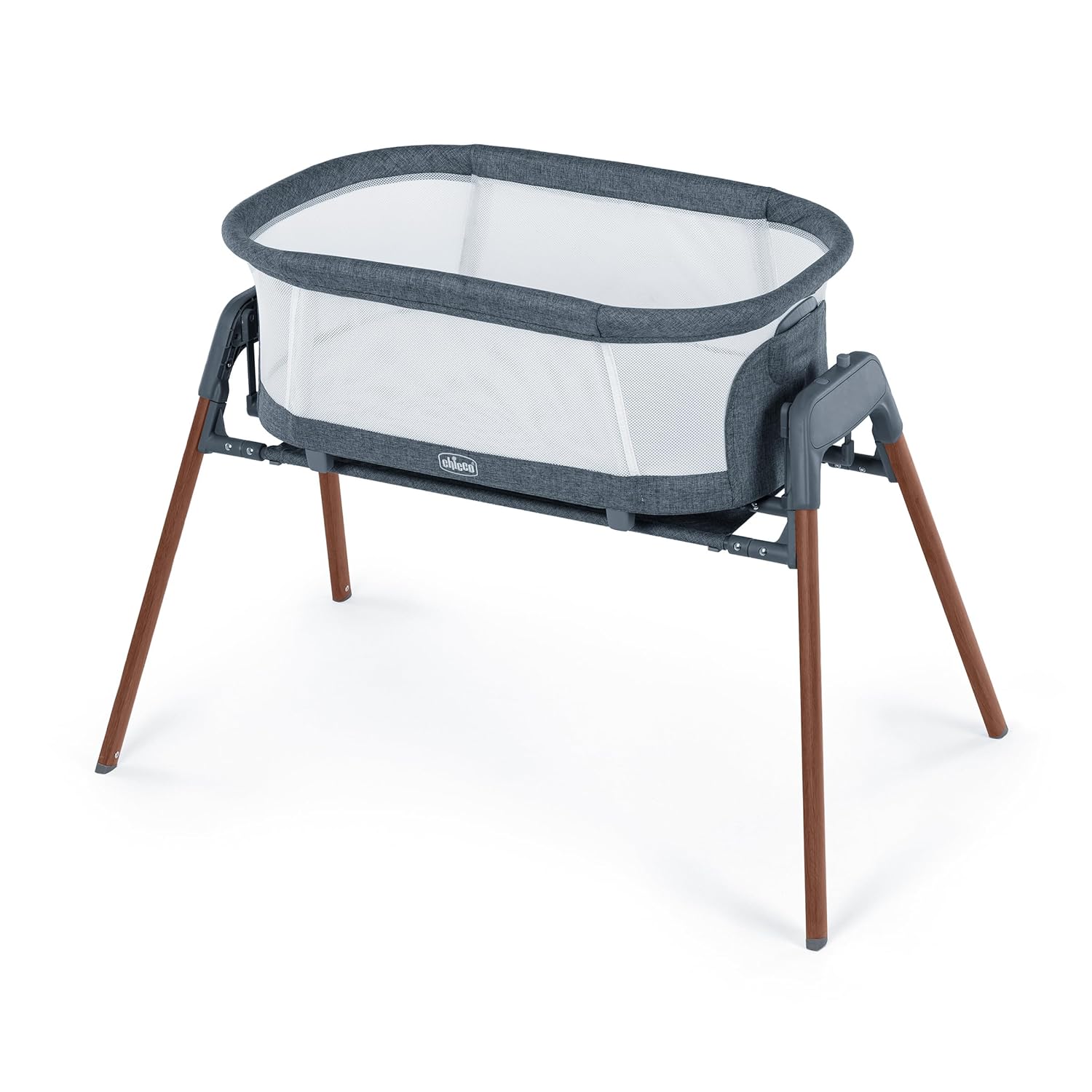 Chicco LullaGlide™ 3-in-1 Stationary Baby Bassinet, Gliding and Portable Bassinet, Waterproof Mattress and Fitted Sheet, Includes Carry Bag | Luna/Grey : Baby