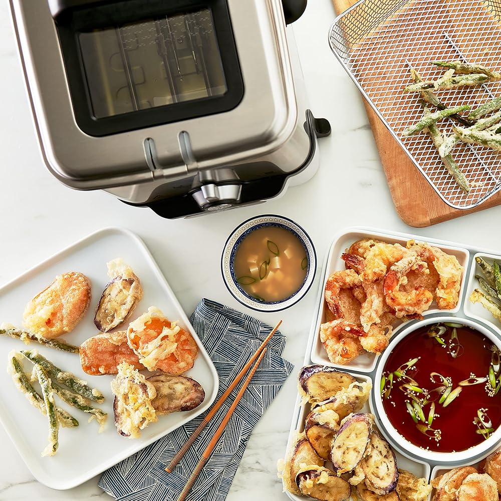 T-Fal 3.5L Stainless Steel Deep Fryer with Basket, 1700W Electric Deep Fryer with Basket and Lid, Oil Filtration, Temp Control, Digital Timer, Dishwasher Safe Parts: Home & Kitchen