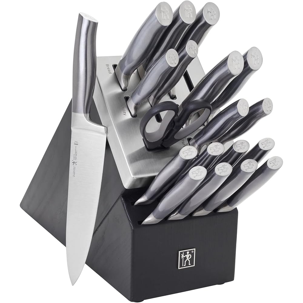 HENCKELS Graphite 20-pc Self-Sharpening Knife Set with Block - Black: Home & Kitchen