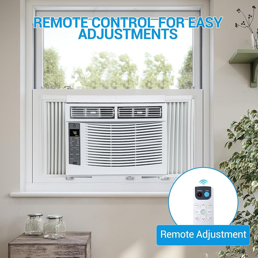 Towallmark 6,000 Btu Window Air Conditioner, Cools Up to 250 Sq. Ft with Cooling, Dehumidifier, 3 Fan Speed, Window-Mounted Room Ac Window Unit with Remote, Easy Install Kit for Home : Home & Kitchen