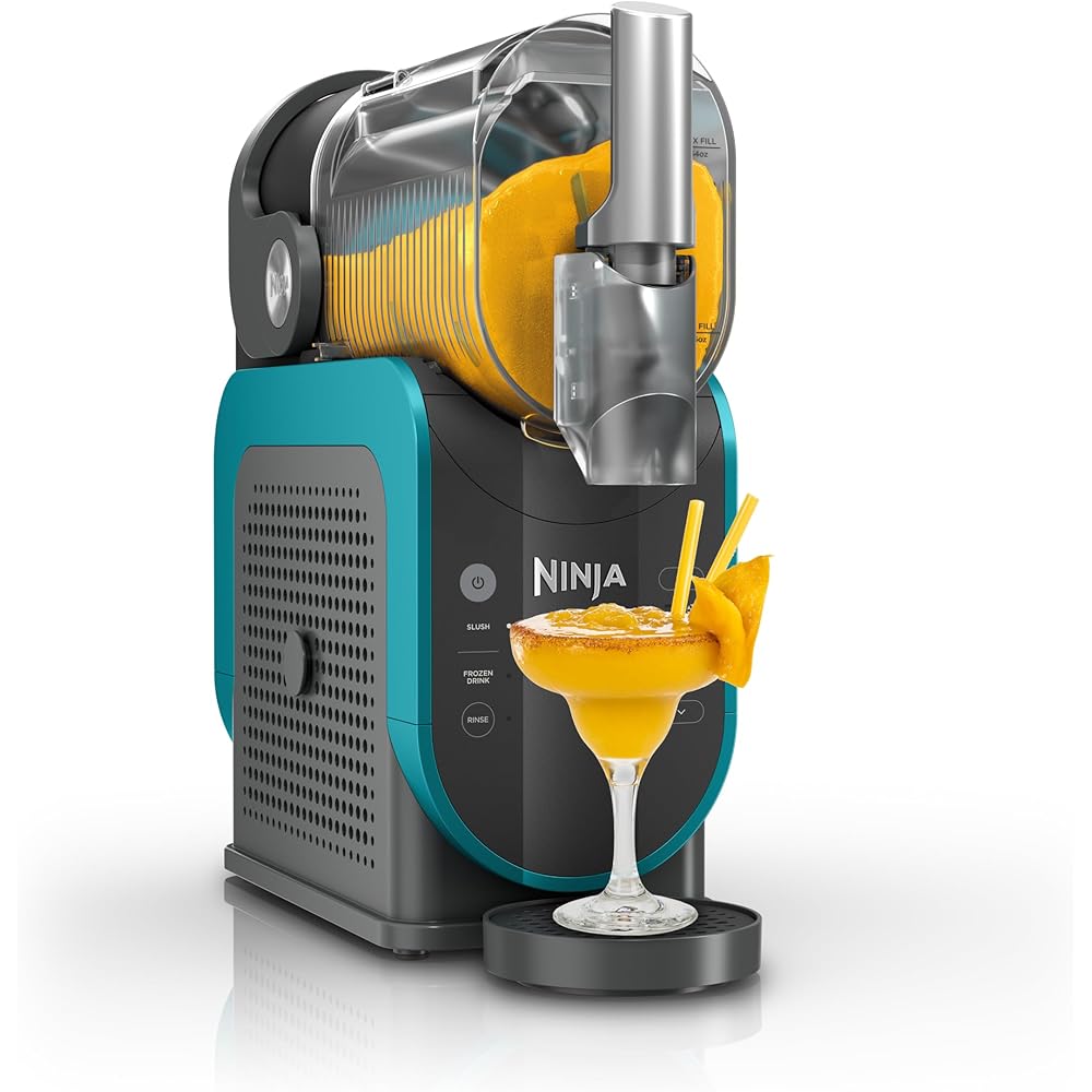 Ninja SLUSHi Professional Frozen Drink Maker with RapidChill Technology, 88 oz. Frozen Drink & Slushie Machine, 2 Preset Programs, Frozen Margaritas, and More, Premium Accents, Teal, FS299: Home & Kitchen
