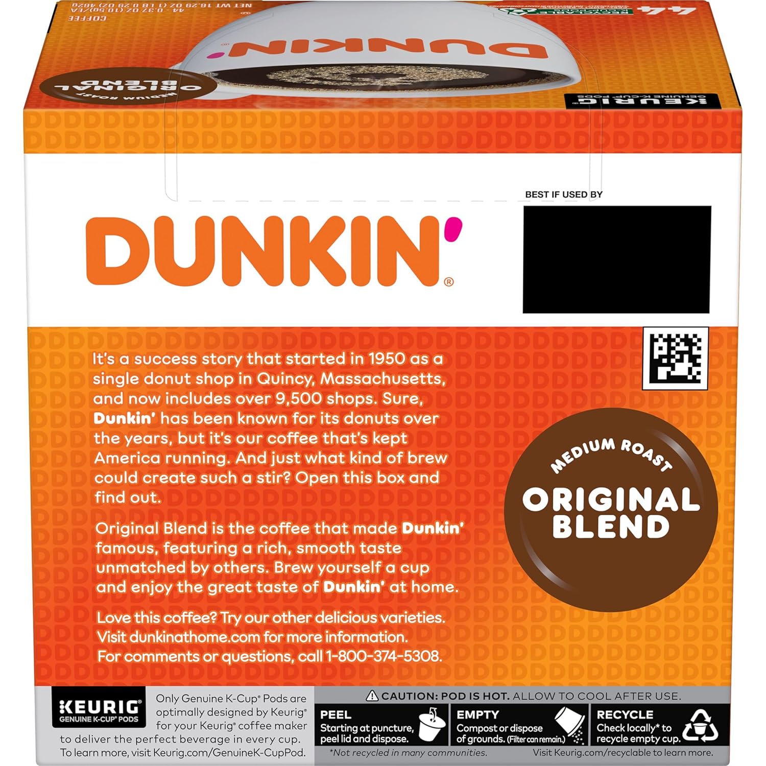 Dunkin' Original Blend Medium Roast Coffee, 176 Keurig K-Cup Pods : Grocery & Gourmet Food