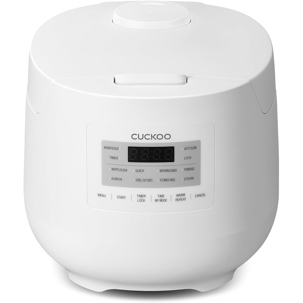 CUCKOO CR-0641F 6-Cup (Uncooked) / 12-Cup (Cooked) Micom Rice Cooker & Warmer with Nonstick Inner Pot, 11 Menu Modes, Fuzzy Logic Tech, Auto Clean (White): Home & Kitchen