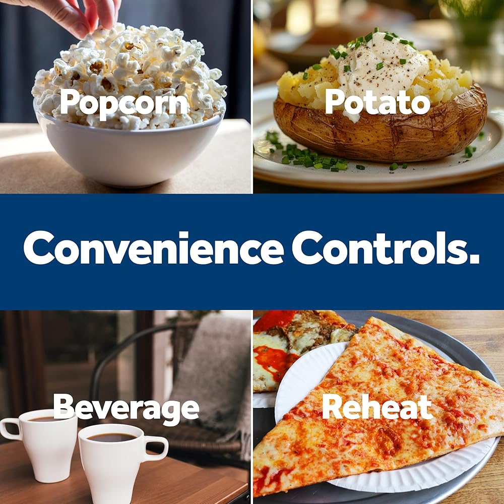 GE GCST07N1WSS Microwave Oven, 700-watt 6 Auto Cooking Settings, Child-Lock Technology, Kitchen Essentials for The Countertop, Dorm Room or Apartment, 0.7 Cu. Ft, Stainless Steel : Home & Kitchen