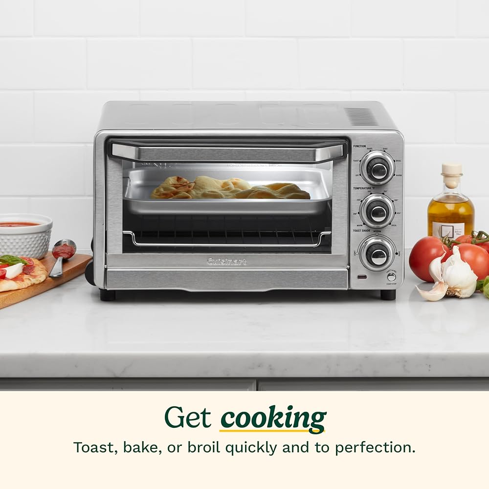 Cuisinart TOB-40N Custom Classic Toaster Oven Broiler, Brushed Stainless and Black: Home & Kitchen