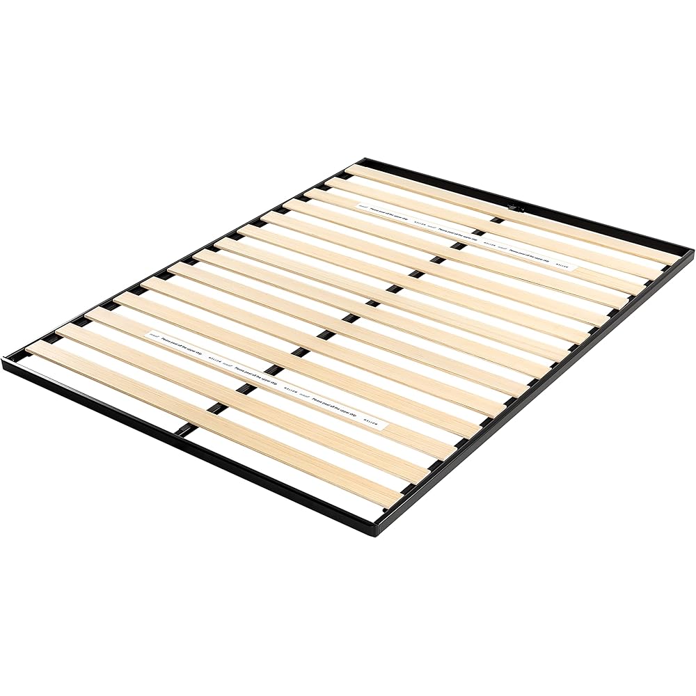 Mellow Metal Wood Slats Bunkie Board, Queen, Black : Home & Kitchen