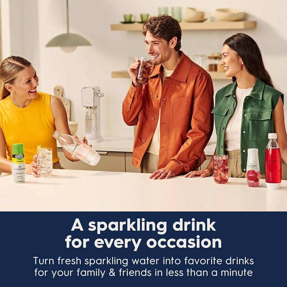 SodaStream Terra Sparkling Water Maker Bundle (Black), with CO2, DWS Bottles, and Bubly Drops Flavors: Home & Kitchen