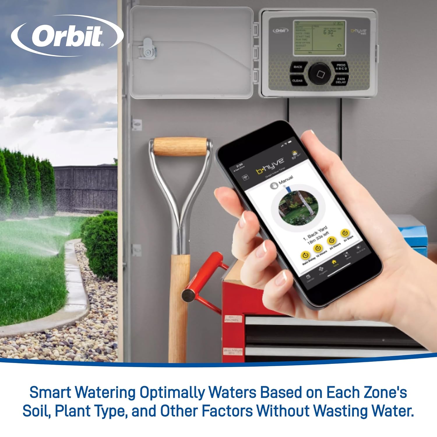 Orbit 57946 B-hyve 6-Zone Smart Indoor/Outdoor Sprinkler Controller : Industrial & Scientific