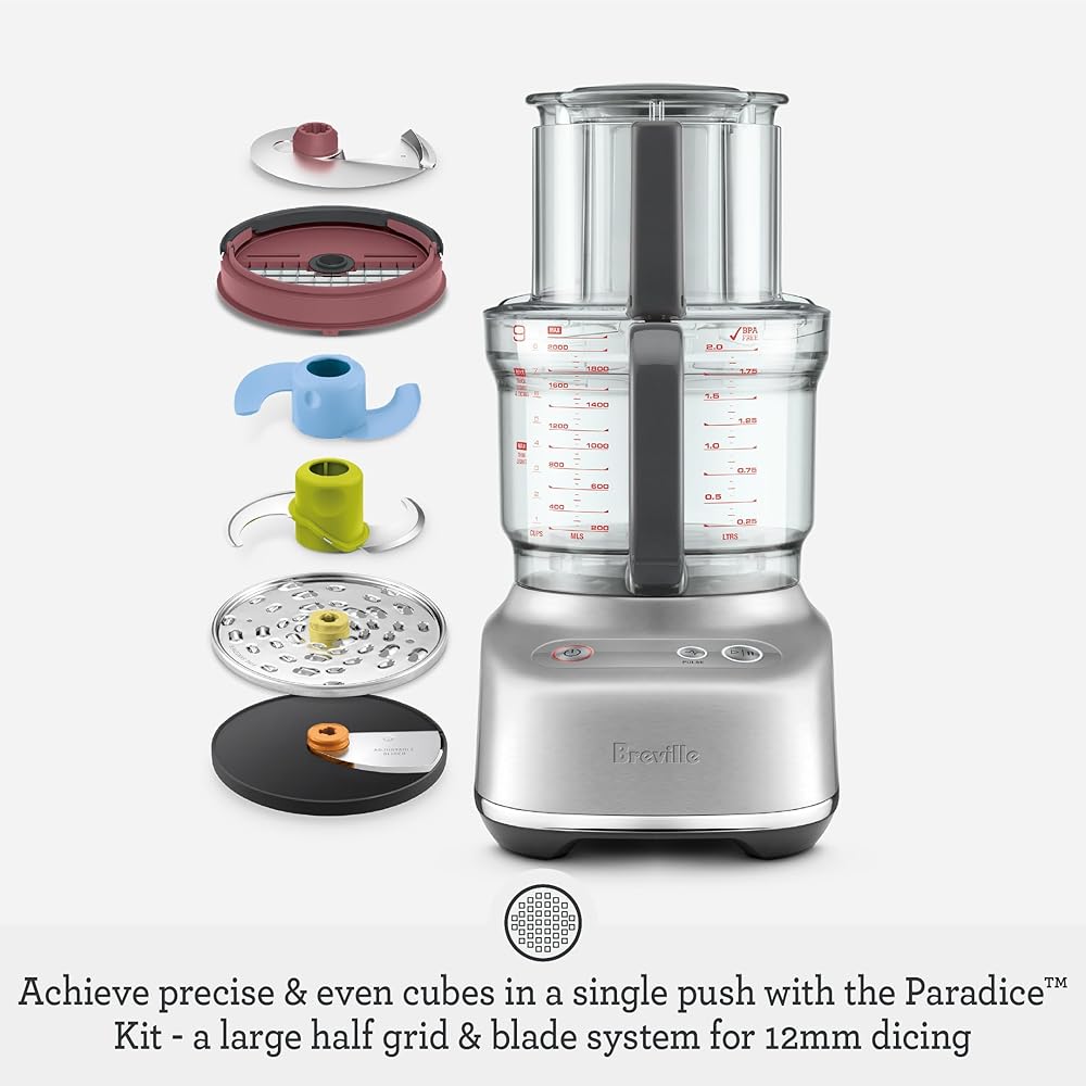 Breville BFP638 Paradice 9 Cup Food Processor and Dicer, Small, Brushed Stainless Steel : Baby