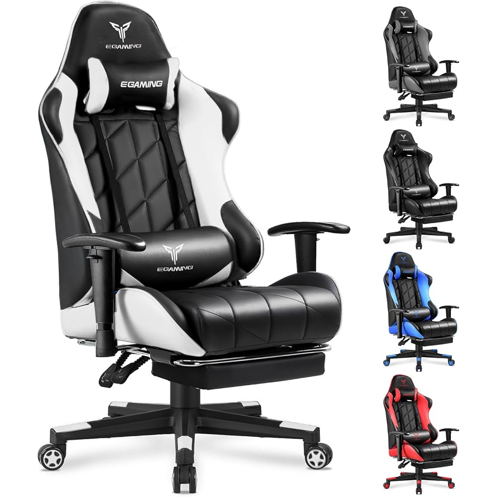 EXRACING Gaming Chair with 3D Adjustable Armrests, Cow Print Design, Ergonomic Office Chair with High Back, Computer Chair with Footrest,Comfy Diamond Stitching Sest, Game Chair for Adults : Home & Kitchen
