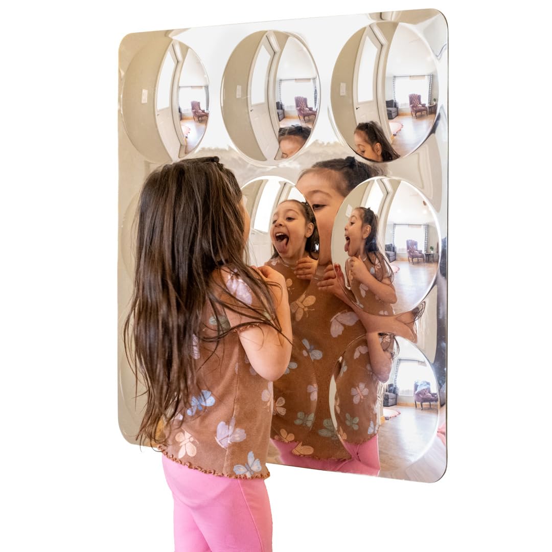 SPARK & WOW Sensory Wall Toddler Mirror | Giant | 9 Bubbles | for Ages 6m+ | Easy-to-Clean Acrylic | Stimulate Cognitive Development : Home & Kitchen