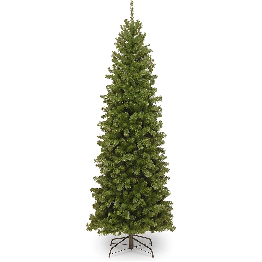 National Tree Company Artificial Slim Christmas Tree, Green, North Valley Spruce, Includes Stand, 6.5 Feet : Home & Kitchen