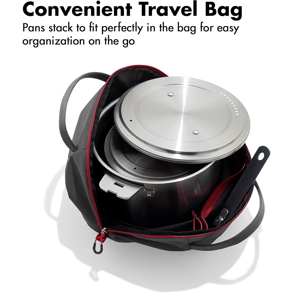 OXO Outdoor 8 Piece Camping Cookware Set, 10