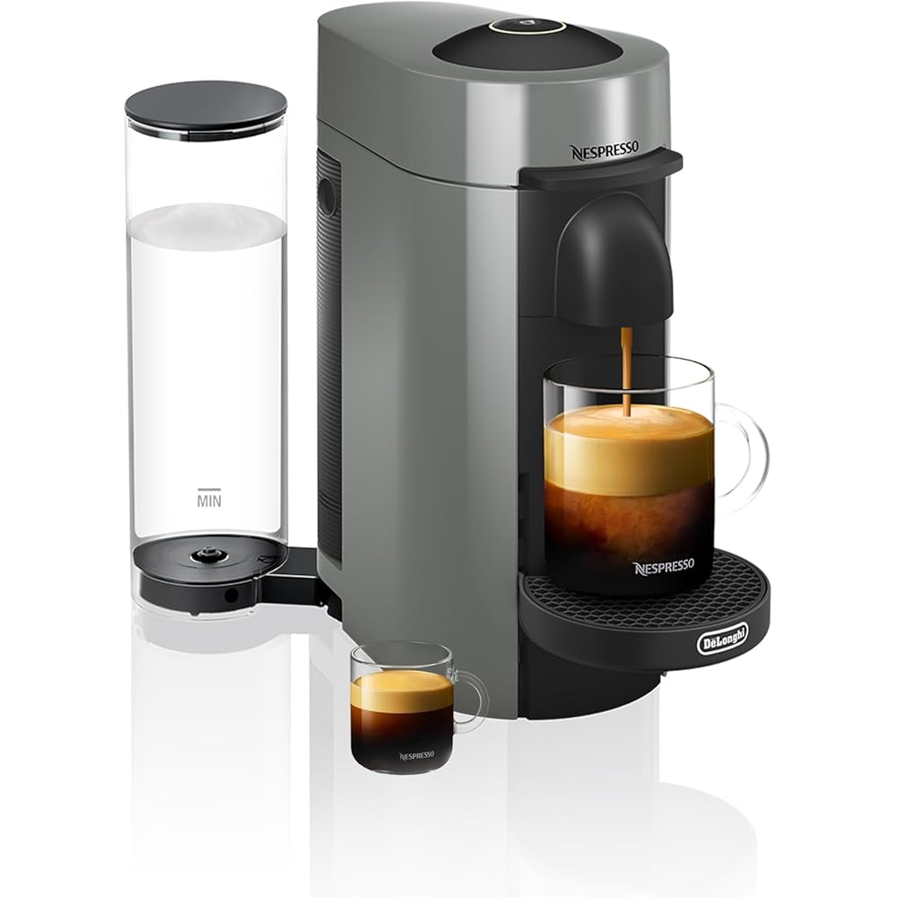 Nespresso Vertuo Plus Coffee and Espresso Maker by De'Longhi, Grey: Home & Kitchen