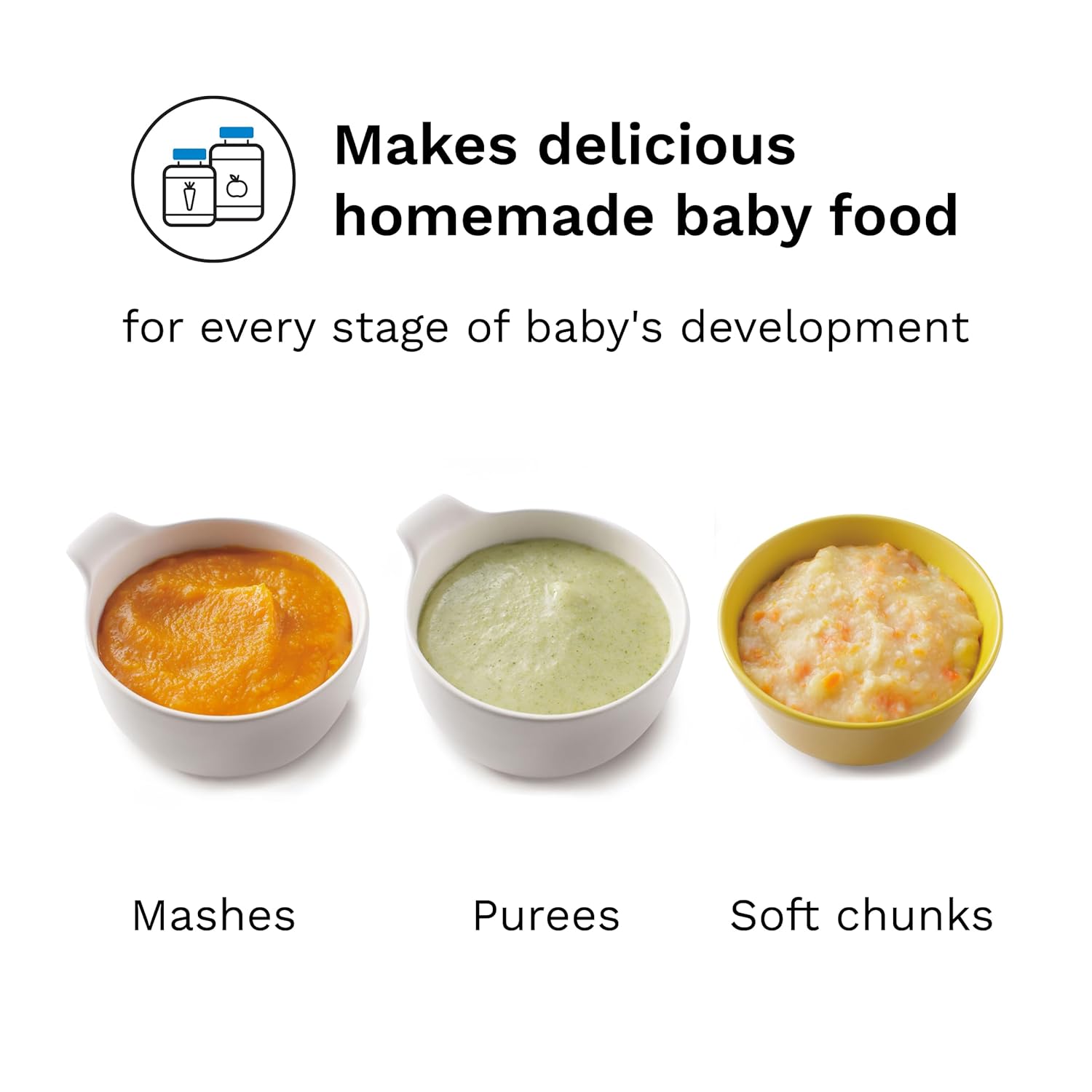 Baby Brezza One Step Baby Food Maker Deluxe – Auto shut Off, Dishwasher Safe Cooker and Blender to Steam + Puree Organic Food for Infants + Toddlers - Set of 3 Pouches + 3 Funnels : Home & Kitchen