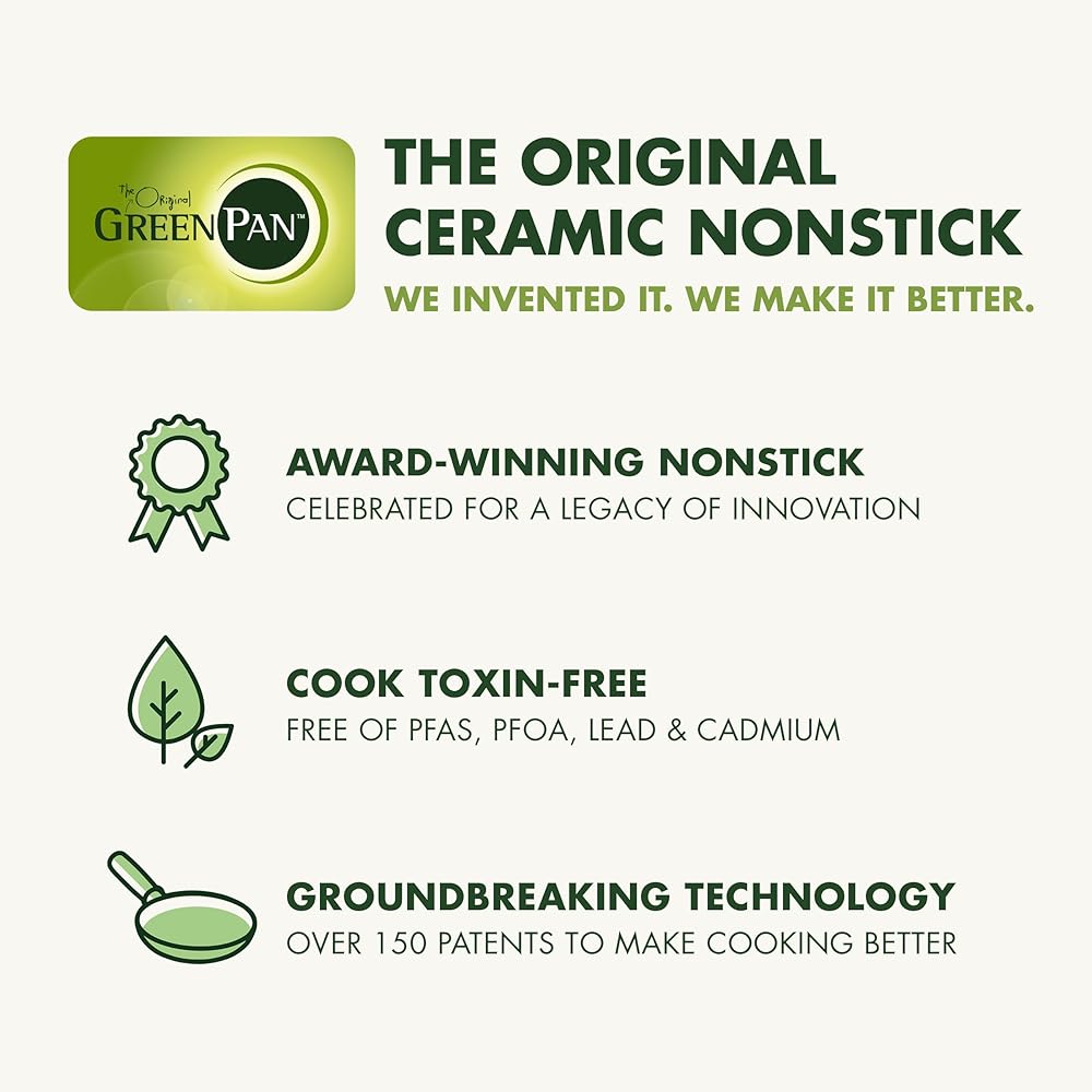 GreenPan 11 Piece Valencia Pro Ceramic Nonstick Cookware Set, PFAS-Free, Induction Ready, Hard Anodized Pots & Pans with Lids, Compatible on All Cooktops, Dishwasher & Oven Safe, Gray
