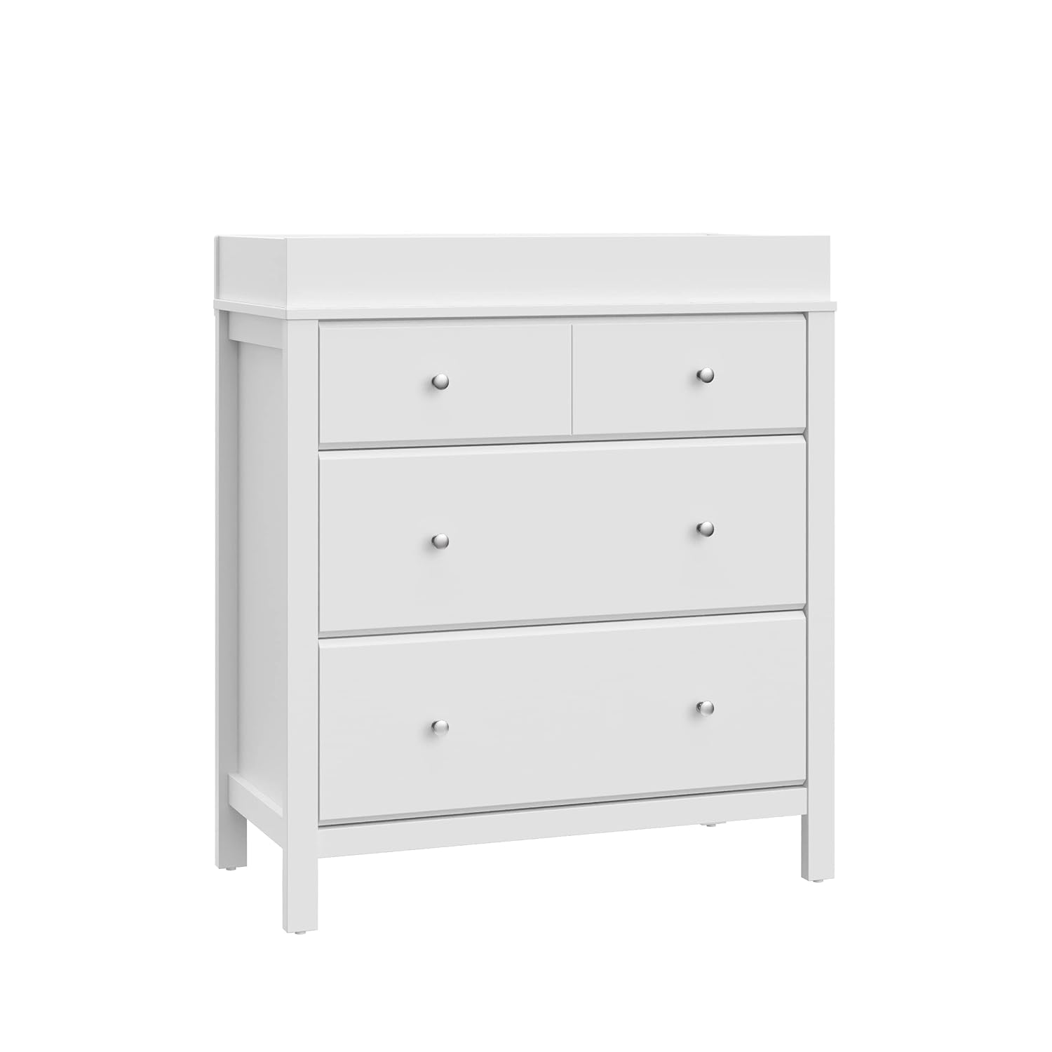 Storkcraft Horizon 3 Drawer Chest with Changing Topper (White) – GREENGUARD Gold Certified, Includes Removable Changing Table Topper, Chest of Drawers for Nursery & Kids Bedroom