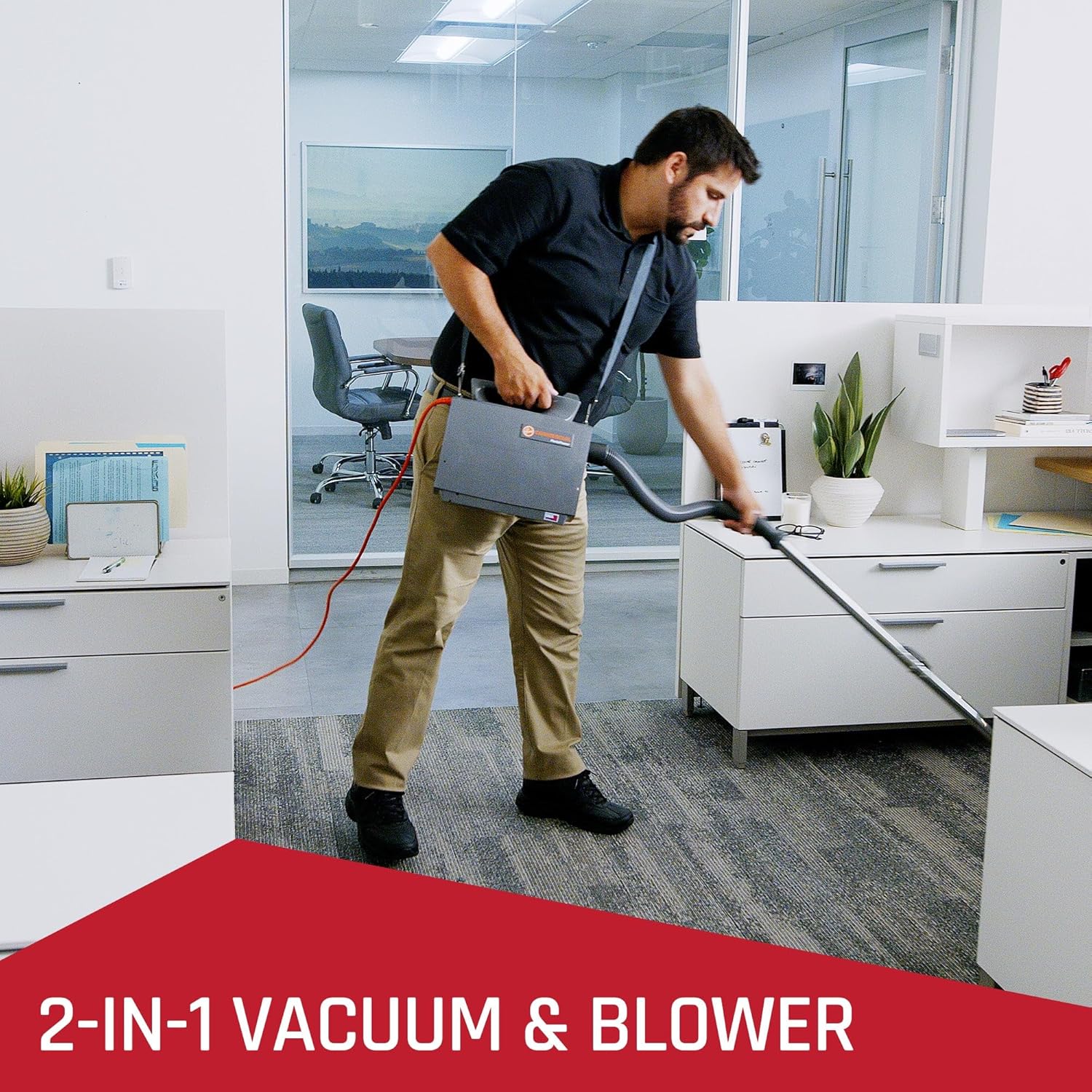 Hoover Commercial PORTAPOWER Lightweight Canister Vacuum Cleaner with Attachments, Portable Carriable Handheld Small Professional Grade Bagged, 8 Pounds, CH30000, Black: Household Canister Vacuums: Industrial & Scientific